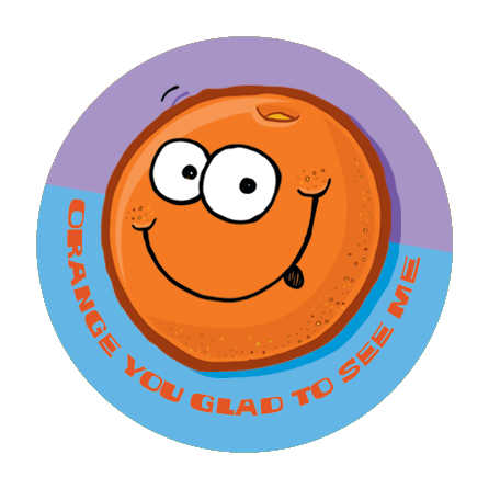 Dr. Stinky Scratch-N-Sniff Stickers Orange